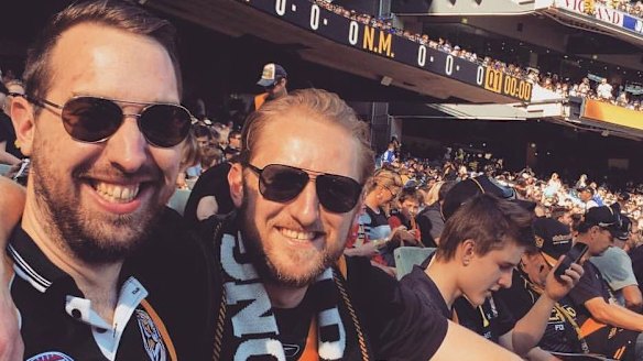 Dan Bentley (right) with his brother Luke: ''I thought it would be safe to go overseas''. 