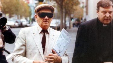 George Pell, right, and Gerald Ridsdale before a court appearance in 1993.