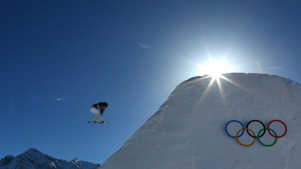 Australian Torah Bright competes in the Women's Slopestyle Qualification during the Sochi 2014 Winter Olympics. Technology teams worked to make sure the most data-intensive games ever went according to plan.