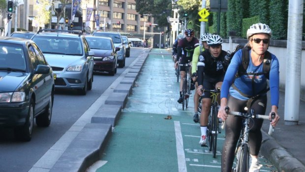 Set to close: the cycleway in College Street. 