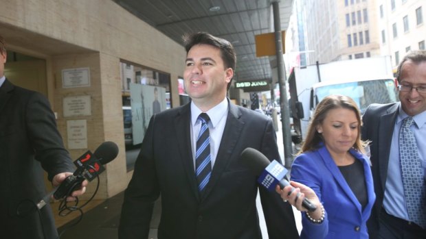 Darren Webber enters ICAC to give evidence.