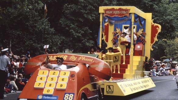 The ''Touchfone'' float of Telecom, the former Telstra,  circa 1978.