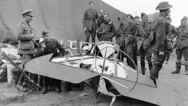 This iconic image of the Red Baron's crashed Fokker triplane, taken on April 22, 1918, is now believed to be the work of Australian war photographer, George Hubert Wilkins.