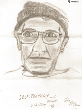 Self-portrait by Silverwater inmate John McCann.