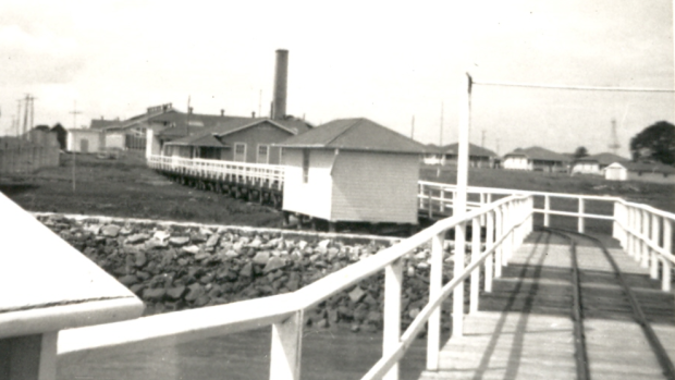The old jetty at Brisbane's original immigration quarantine centre at Fort Lytton.