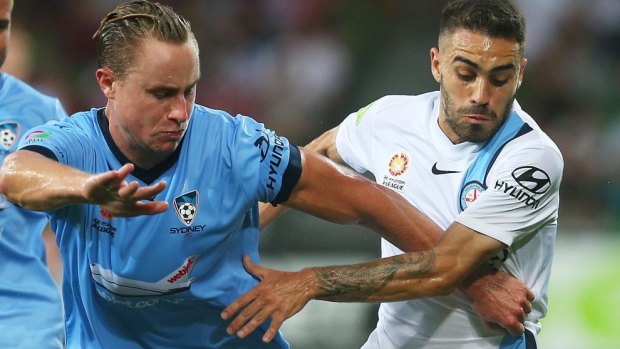The absence of Anthony Caceres of Melbourne City (left) has forced a shake-up at Melbourne City.