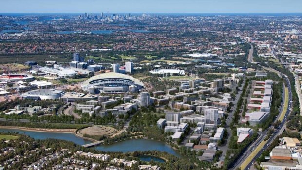 The Carter Street industrial precinct near Sydney Olympic Park will be turned into a new community with 5500 homes.