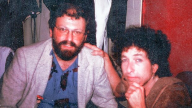 Glenn A Baker and Bob Dylan.