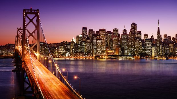 San Francisco from the Bay Bridge.