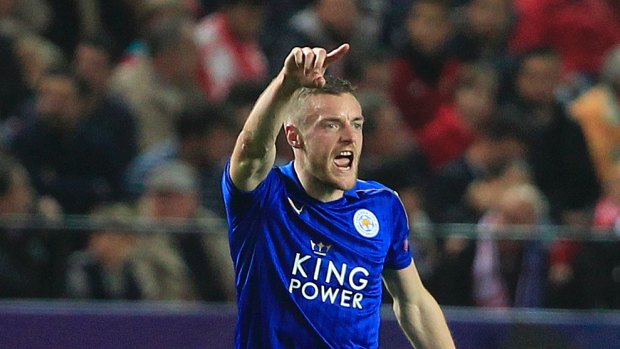 Jamie Vardy scored an important away goal for Leicester.