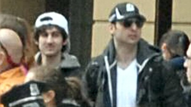Dzhokhar and Tamerlan Tsarnaev at the Boston Marathon in 2013.