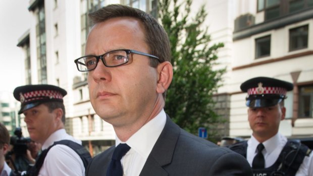 Former News of the World editor Andy Coulson arrives at the Old Bailey  to be sentenced.