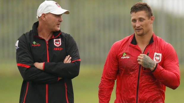 Candidate: Paul McGregor with Tariq Sims, who is again in line for a role with the Blues.