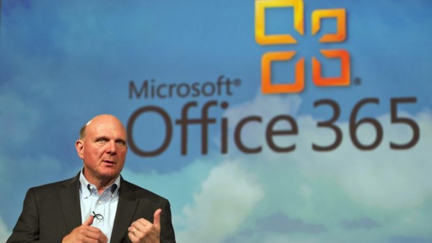Local cloud: Office 365, first launched by former Microsoft chief executive Steve Ballmer, may finally get traction in Australia, with local hosting from March.