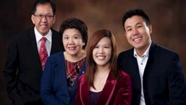 Curtis Cheng, left, and his family.