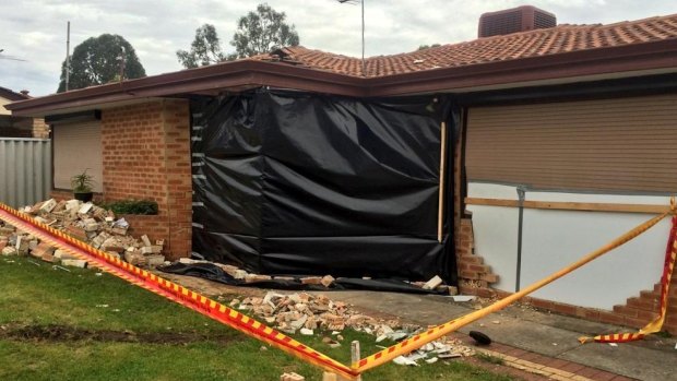 The aftermath of a car v house in Mirrabooka earlier this year. WA's road carnage this year is a "call to action" according to safety campaigners.