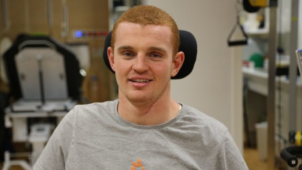 Rehab: Alex McKinnon at Royal North Shore Hospital.