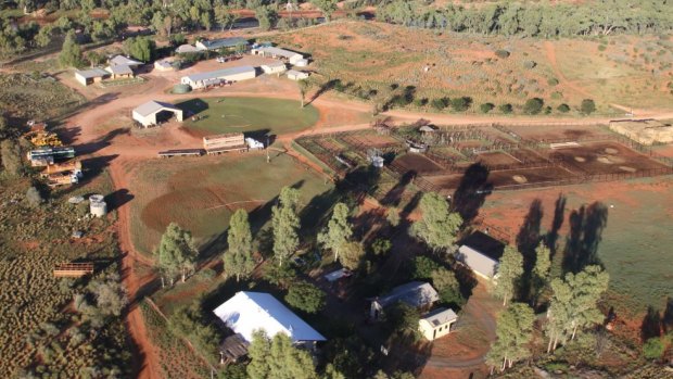 An aerial view of Henbury, which was to be a carbon farm to offset News Corp's emissions.