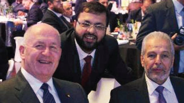 AFIC President Hafez Kassem (right) with Governor-General Peter Cosgrove at Parliament House.