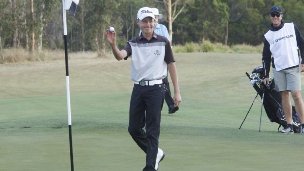 Ace: Thomas Heaton  after hitting a hole in one at second hole in first round of NSW Open.