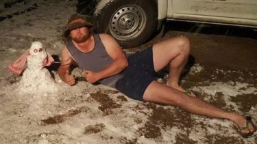 Some residents had fun during last month's snowfalls in southern Queensland's Granite Belt.