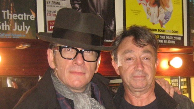 Joel Peterson with Elvis Costello, Sydney, 2013.