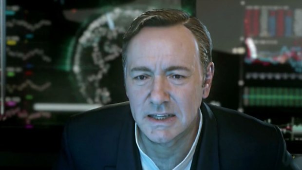 Kevin Spacey as he appears in Call of Duty: Advanced Warfare.
