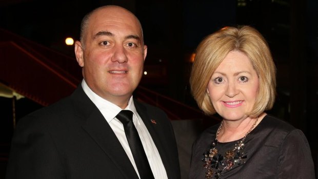 Deputy Perth Lord Mayor James Limnios and Perth Lord Mayor Lisa Scaffidi, in happier times.