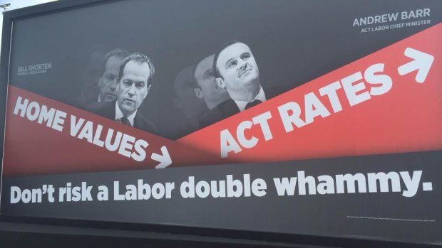 Liberal Party advertisement during the federal election, targeting ACT Chief Minister Andrew Barr