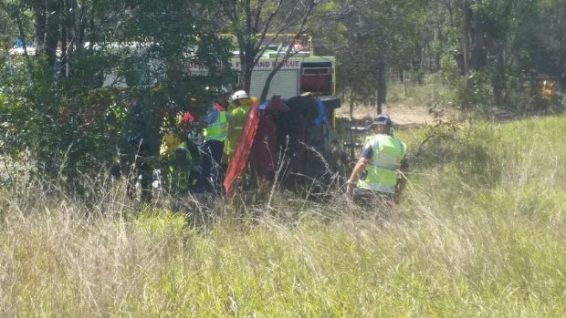 Emergency services respond to a crash in Maryborough West.