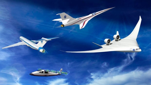 A rendering of NASA's series of X-planes.