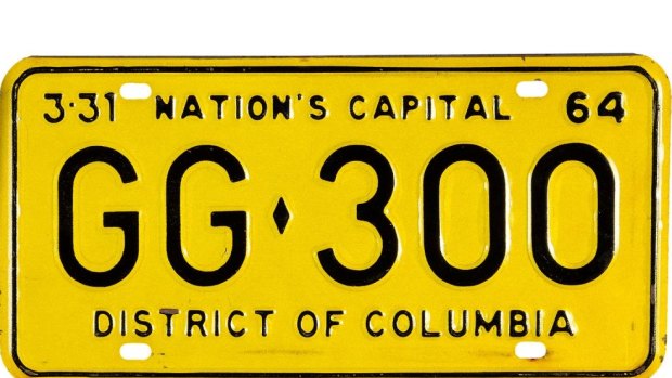 The number plates that were on the limousine carrying President John F. Kennedy when he was assassinated in Dallas in 1963.