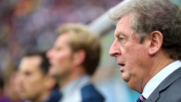 Staring at defeat: England manager Roy Hodgson.