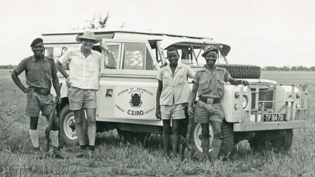 Dr George Bornemissza on dung beatle safari in South Africa in the early 1970s.