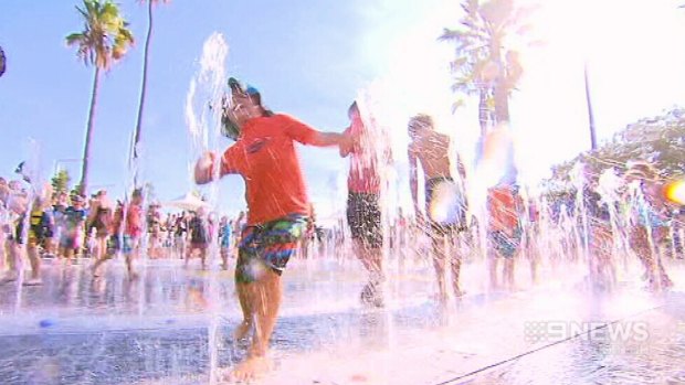 The Barnett government splashed out almost $3 million to finish the water park at Elizabeth Quay.