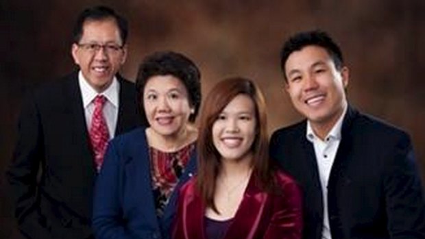 Curtis Cheng, left, and his family.