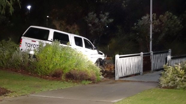 The Toyota Hilux was found dumped in a Banksia Grove lake.