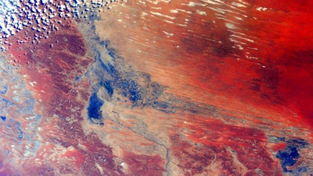 Inland Australia as seen from the International Space Station.