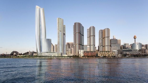 An artist's impression of James Packer's proposed hotel and private casino.