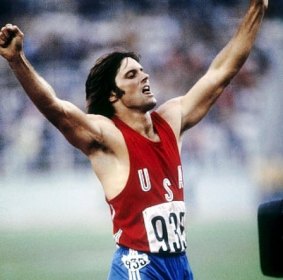 Bruce Jenner in his days as a gold-medal-winning track star.