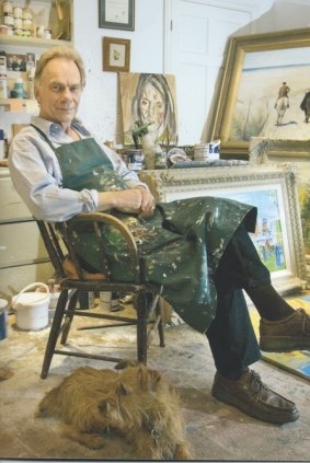 John Myatt, in his studio, says ''you need to love'' an artist to fake their work.