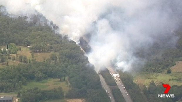 The bushfire burned 15 hectares of land but posed no threat to homes.