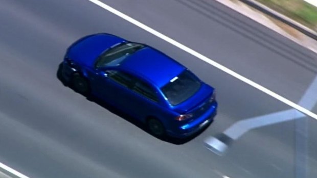 Police are chasing a vehicle through north Brisbane.