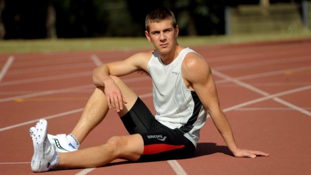 Canberra sprinter Brendan Matthews ran third in a Stawell Gift race.