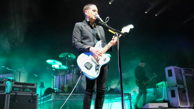 Placebo frontman Brian Molko at Margaret Court Arena earlier this tour.