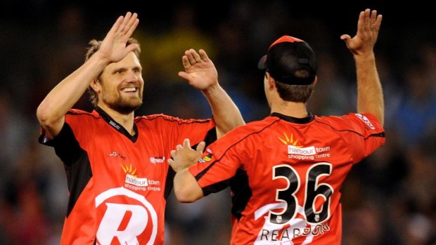 Aghast: Dirk Nannes, seen here playing with the Renegades, says the spot-fixers in Bangladesh sat with the crowd, with 'a microphone in the cuff of their shirt, and 10 mobile phones around their waist'.