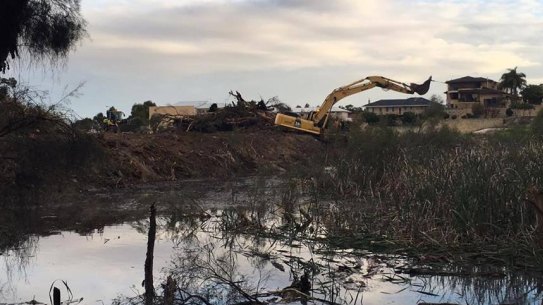 Clearing has begun on the site. 