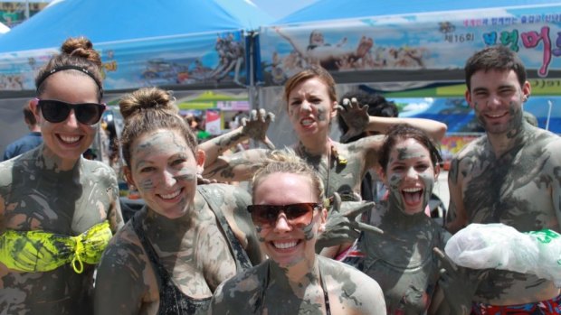 Tourists battle it out at 'tough mud' at a previous year of the Boryeong Mud Festival.
