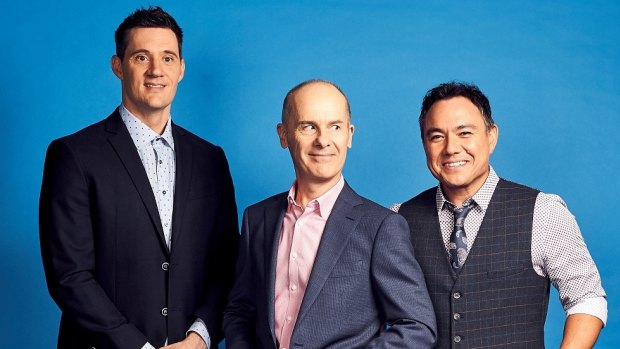 Ed Kavalee, Tom Gleisner and Sam Pang of Are You Paying Attention?