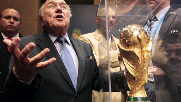 Star-gazer: FIFA President Sepp Blatter.